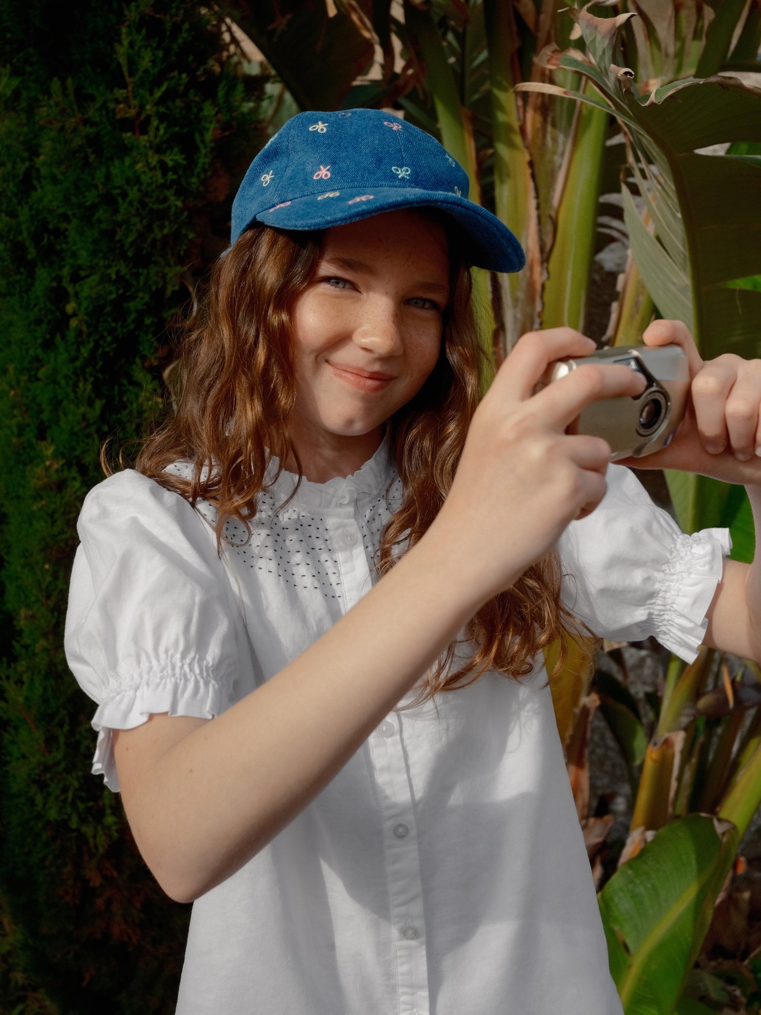 Camisa girl fruncidos lino blanca