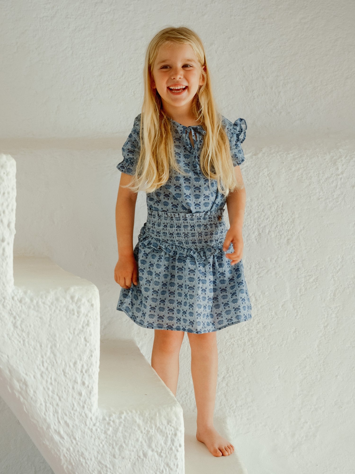 Falda girl estampado azul
