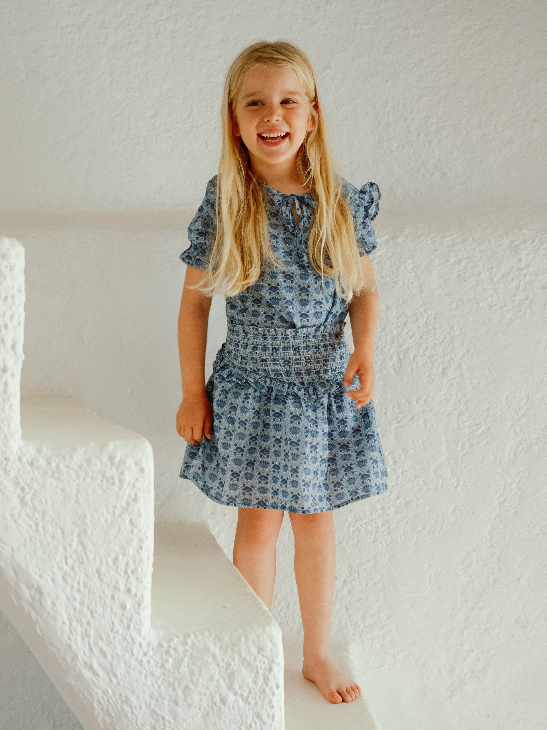 Falda girl estampado azul
