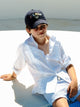 Guayabera sport enfant lin blanc