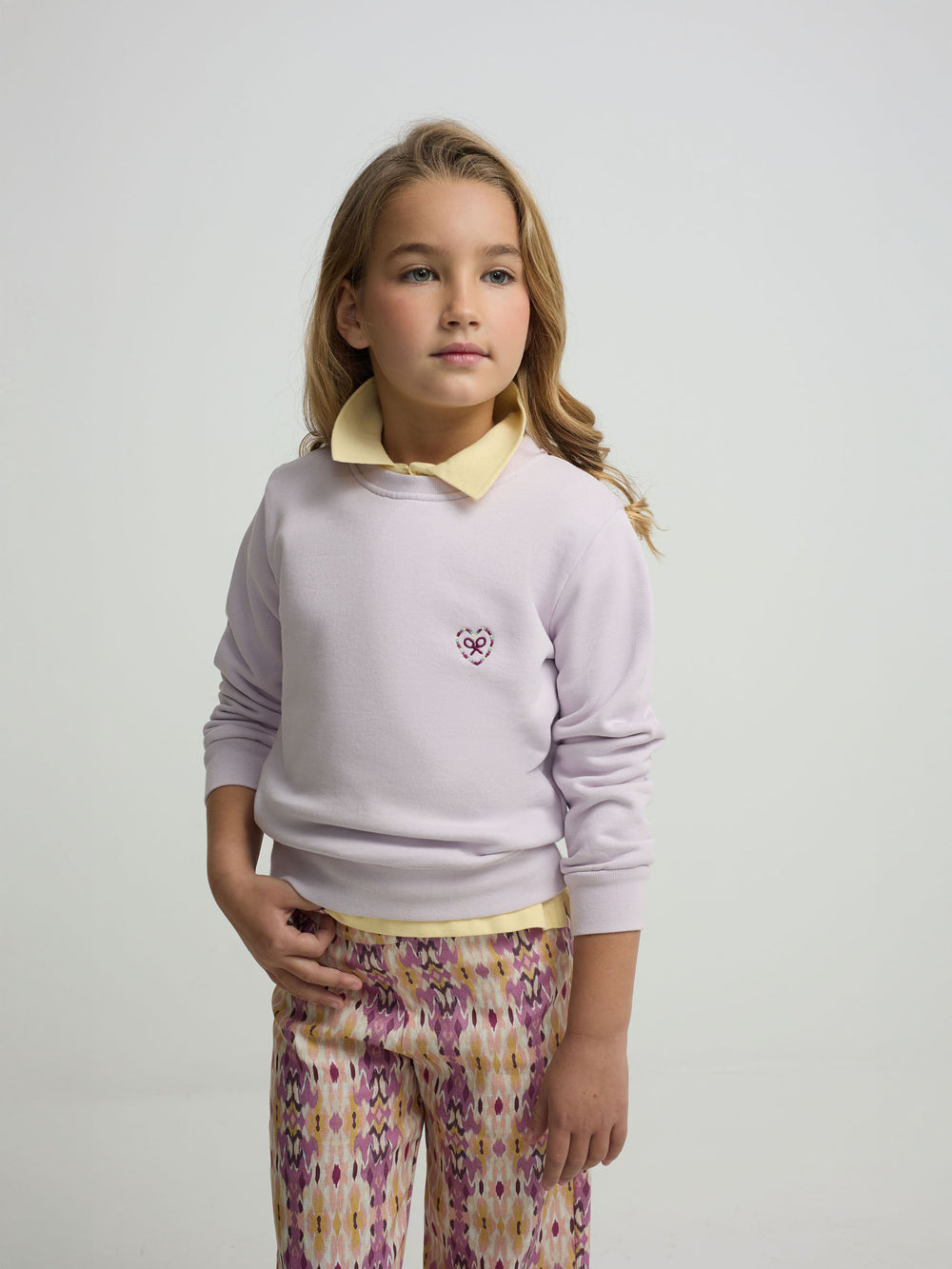 Sweatshirt girl silbon love lilás