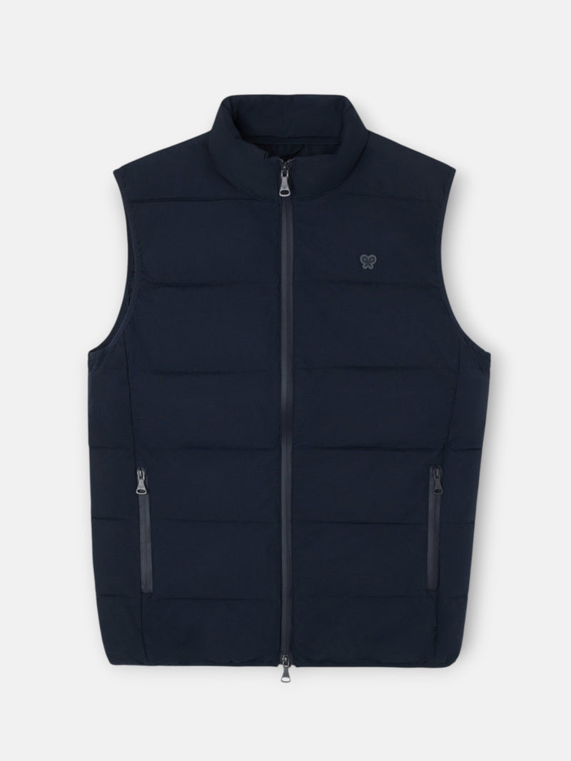 Navy blue padded technical vest