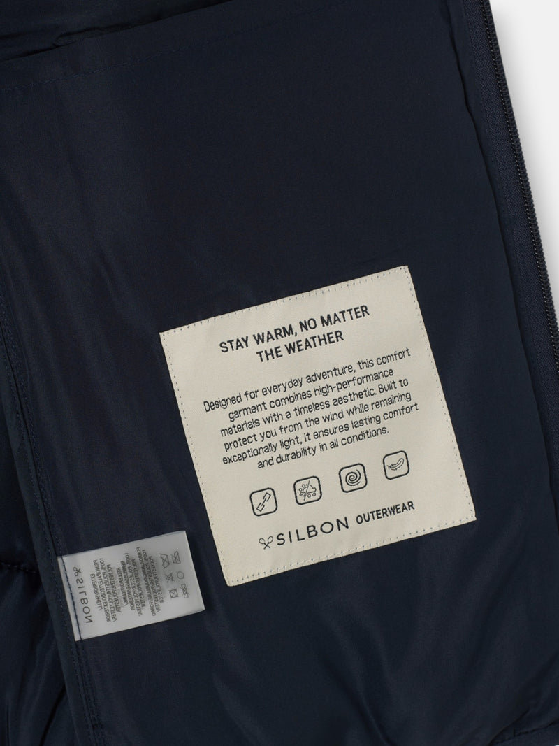 Navy blue padded technical vest
