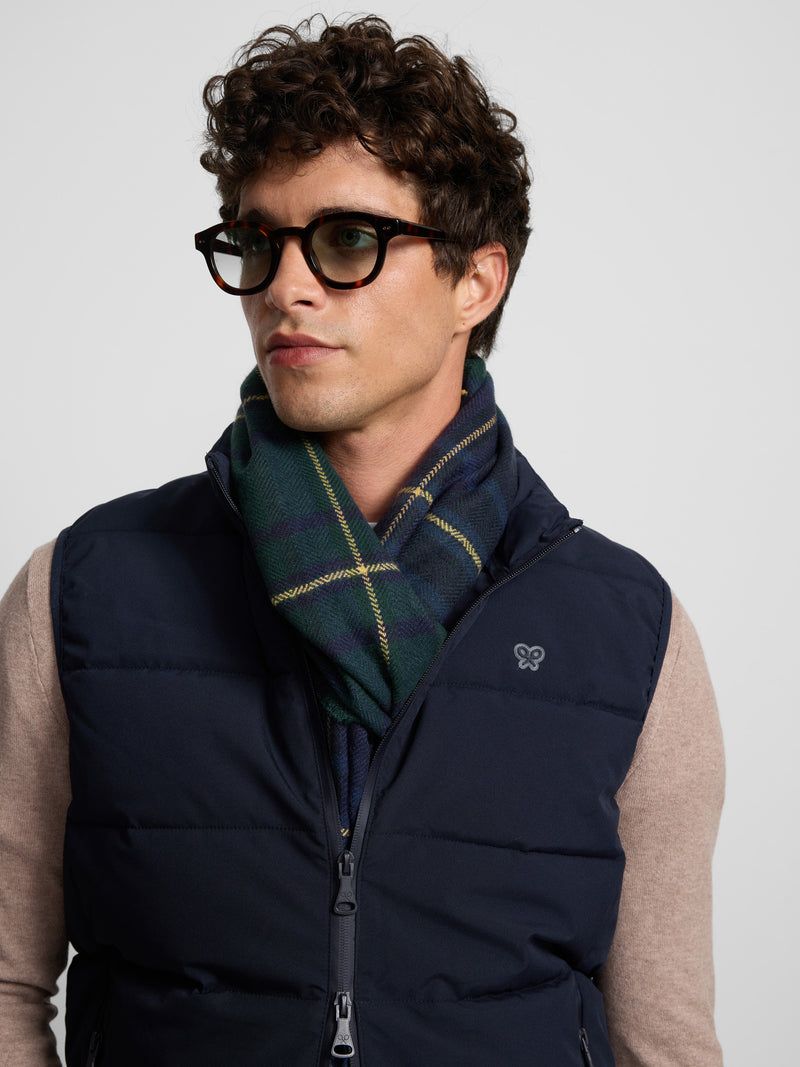 Navy blue padded technical vest