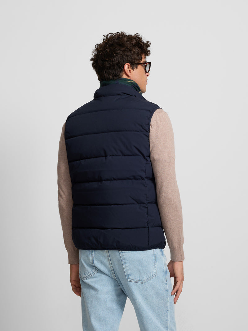 Navy blue padded technical vest