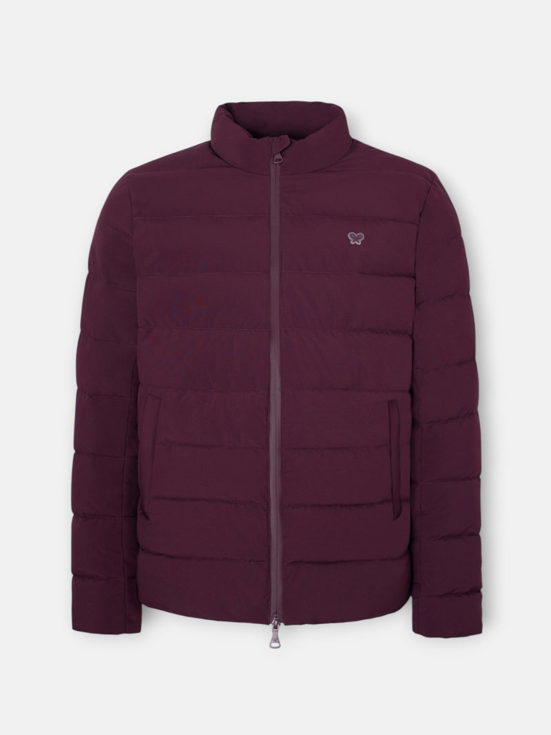 Manteau technique matelassé bordeaux