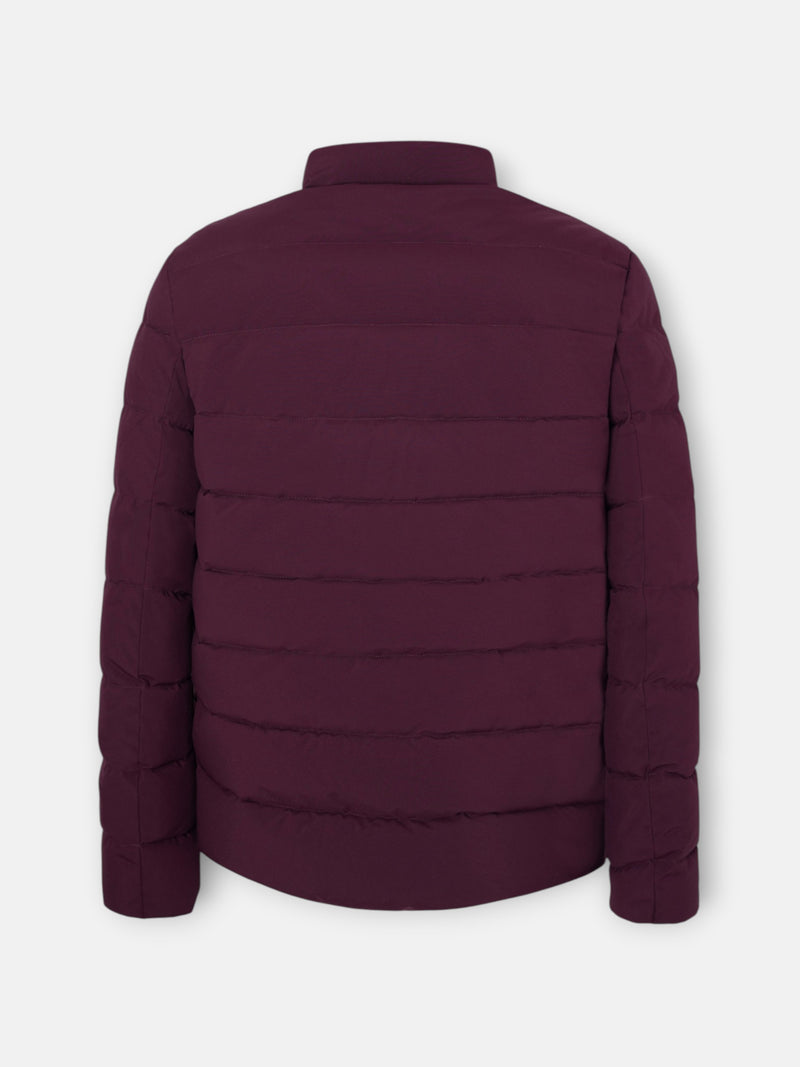 Manteau technique matelassé bordeaux