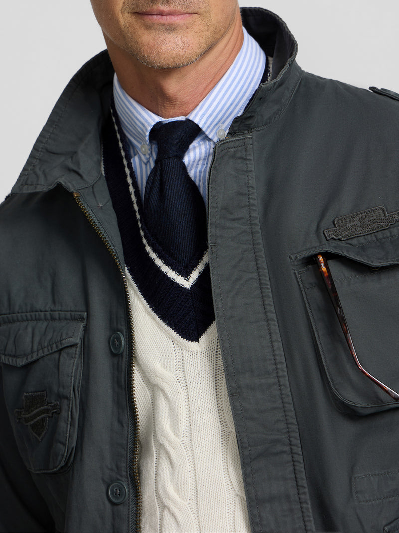 Veste militaire vert foncé