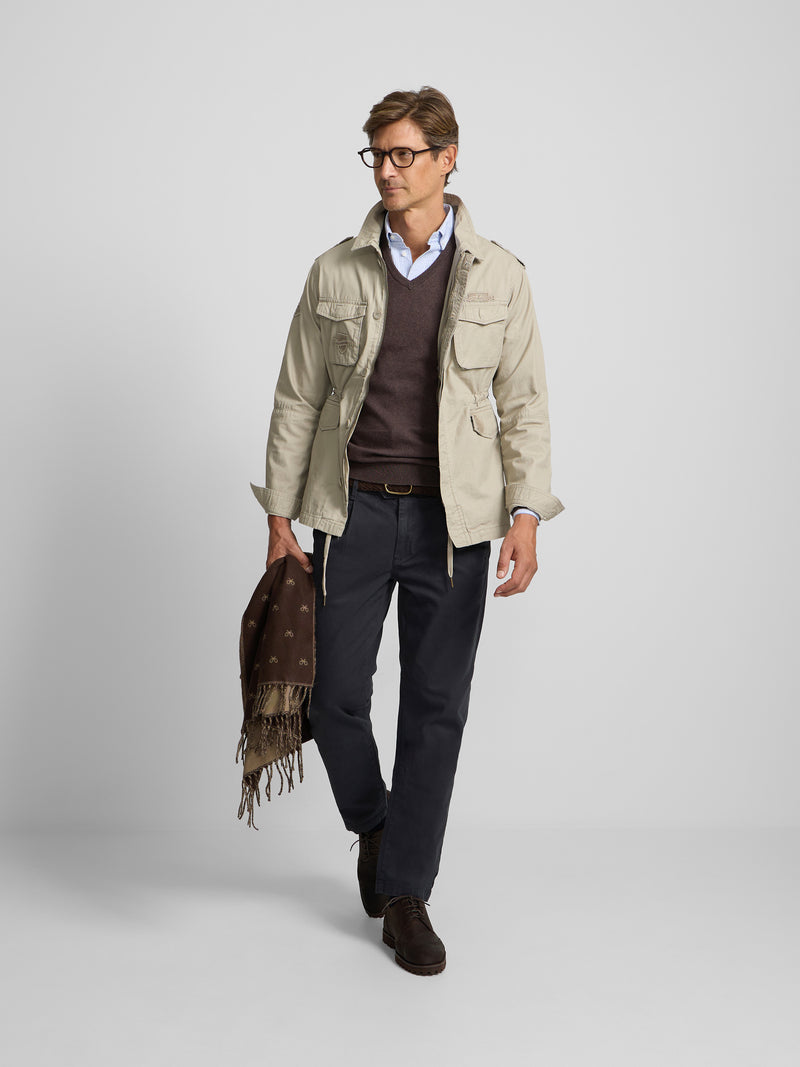 Dark beige military jacket