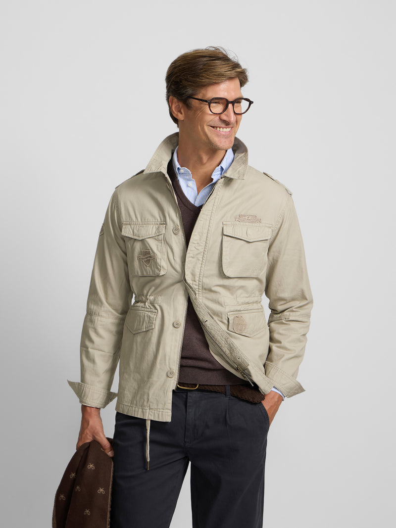 Dark beige military jacket