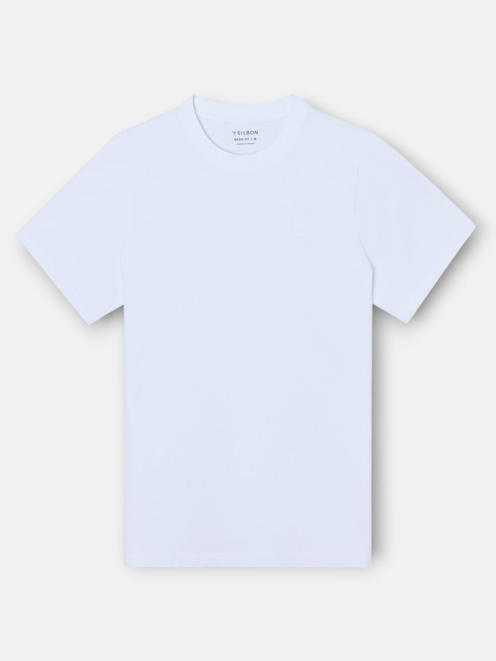 Camiseta lisa minilogo parche blanco
