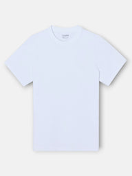 T-shirt unie avec mini-logo patch blanc