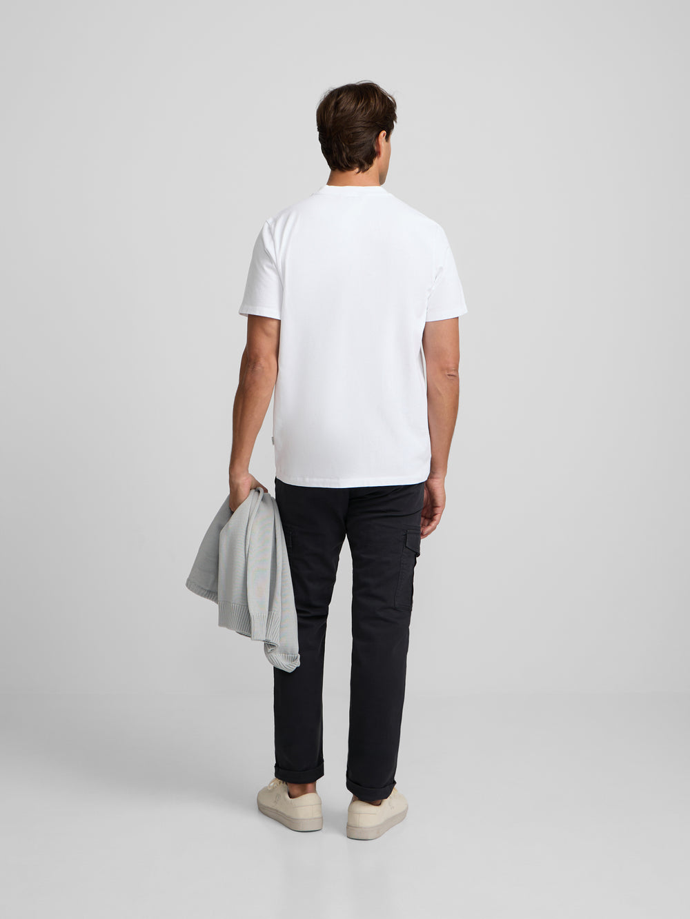 Camiseta lisa minilogo parche blanco