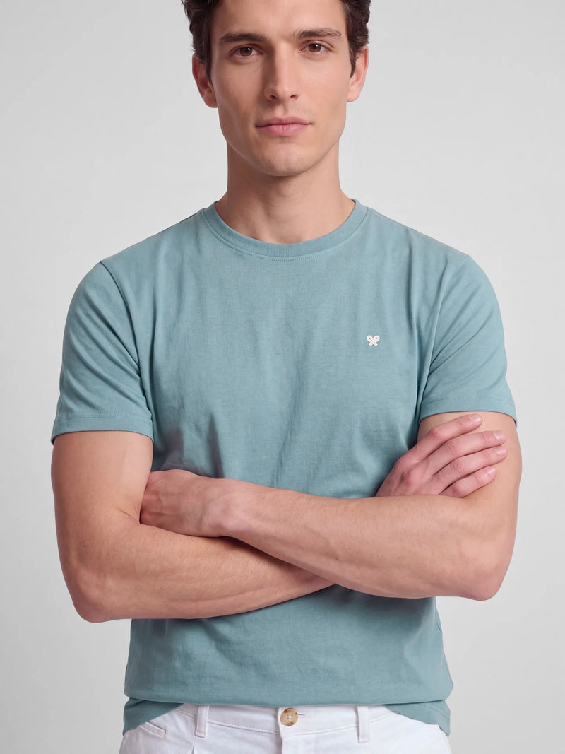 T-shirt classique minilogo bouclette pétrole