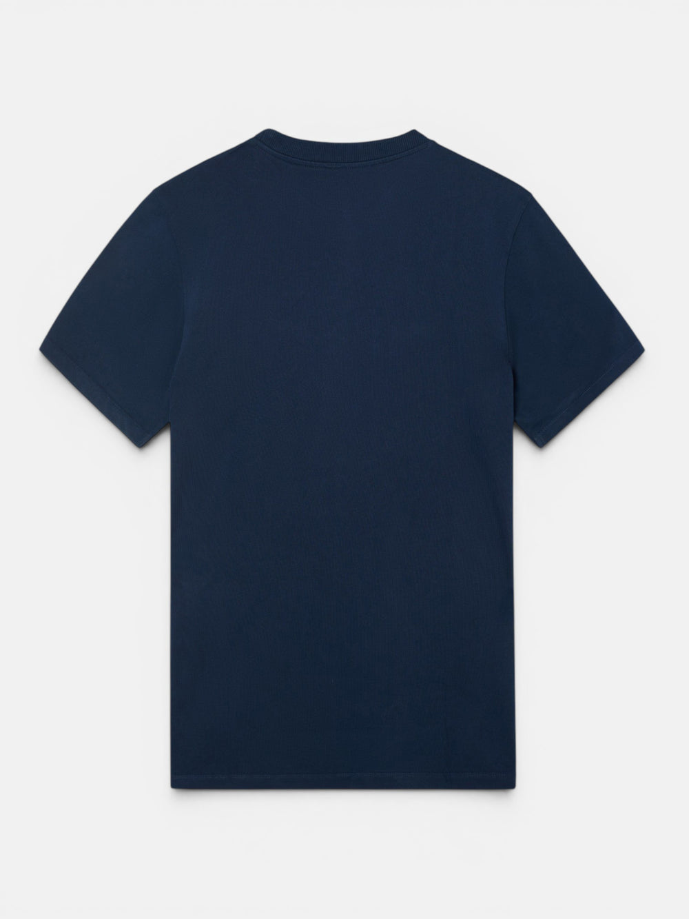 T-shirt lisa minilogo emblema azul-marinho
