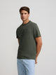 Camiseta silbon patch tono khaki