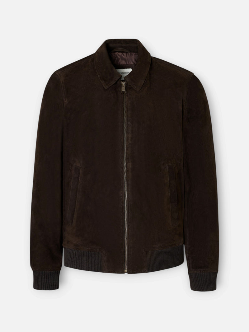 Brown leather jacket