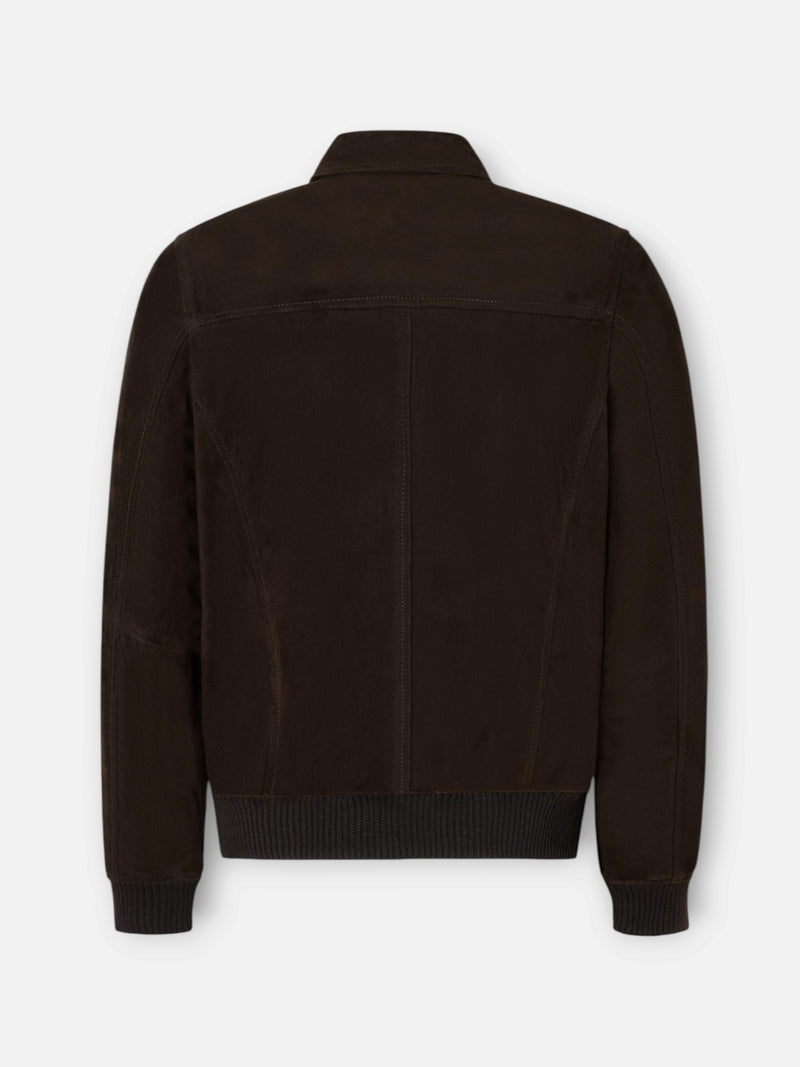 Brown leather jacket