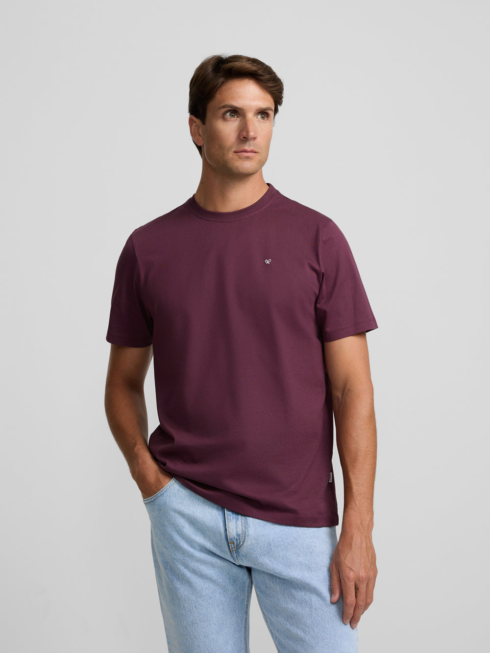 Camisola clássica minilogo bordô