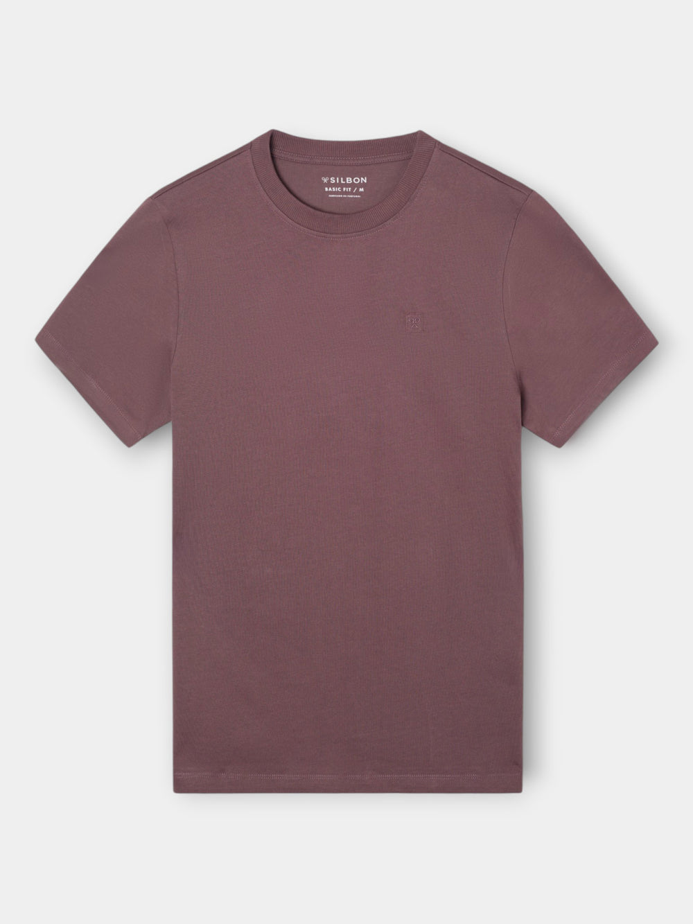 T-shirt lisa minilogo emblema bordô