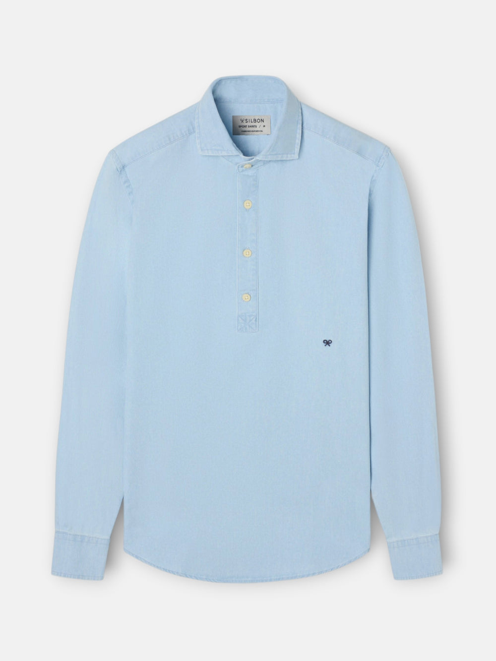 Polera sport denim azul claro