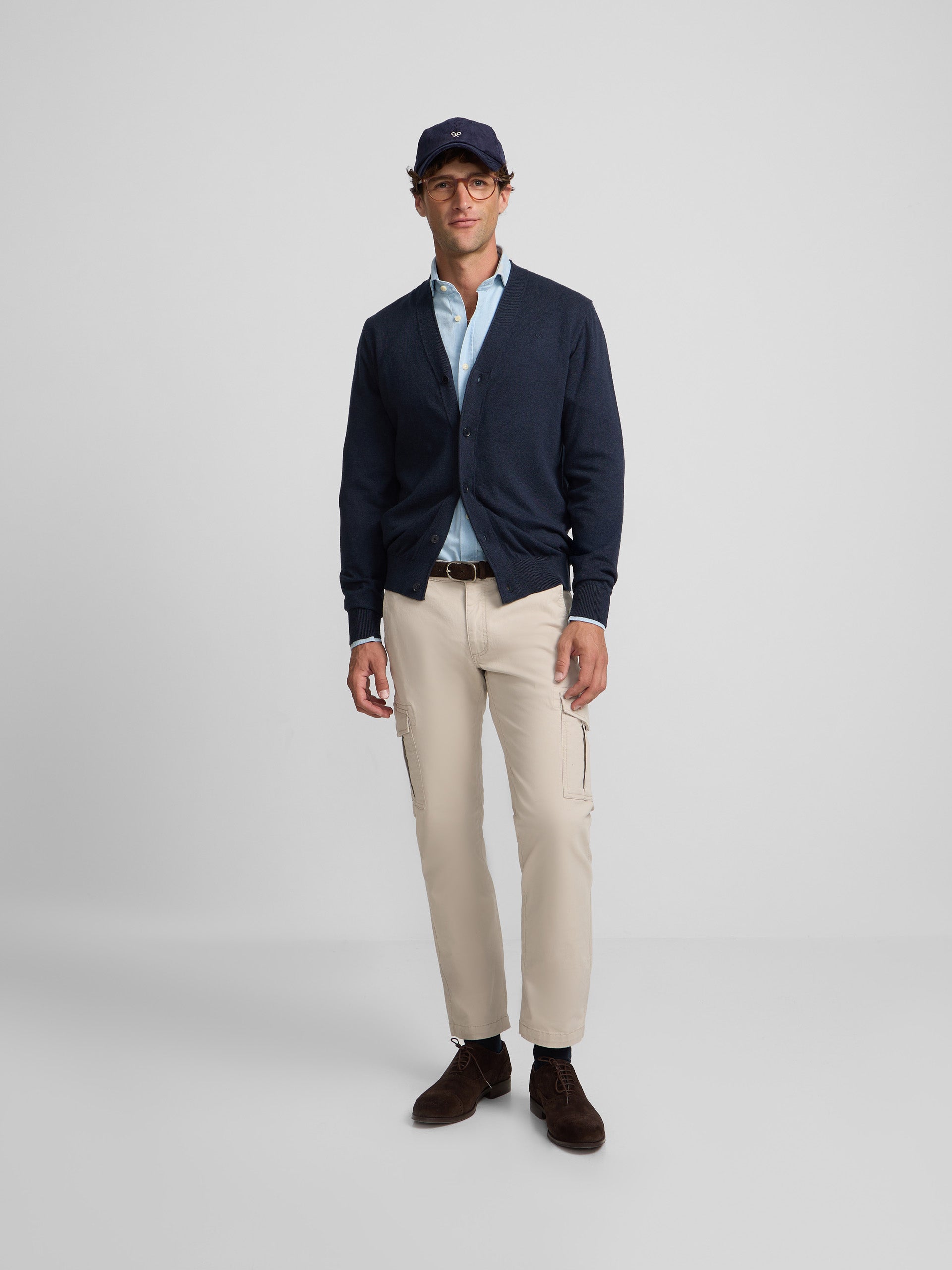 Cardigan classique bleu marine