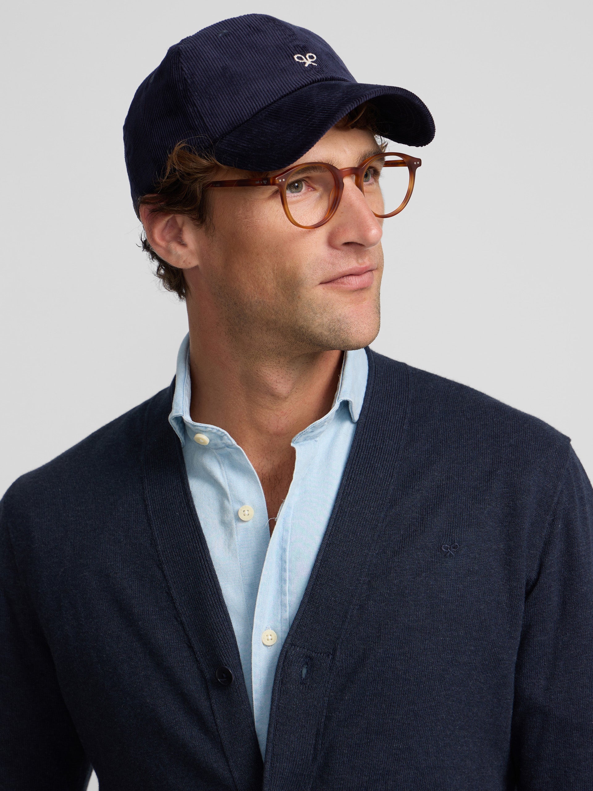 Cardigan classique bleu marine