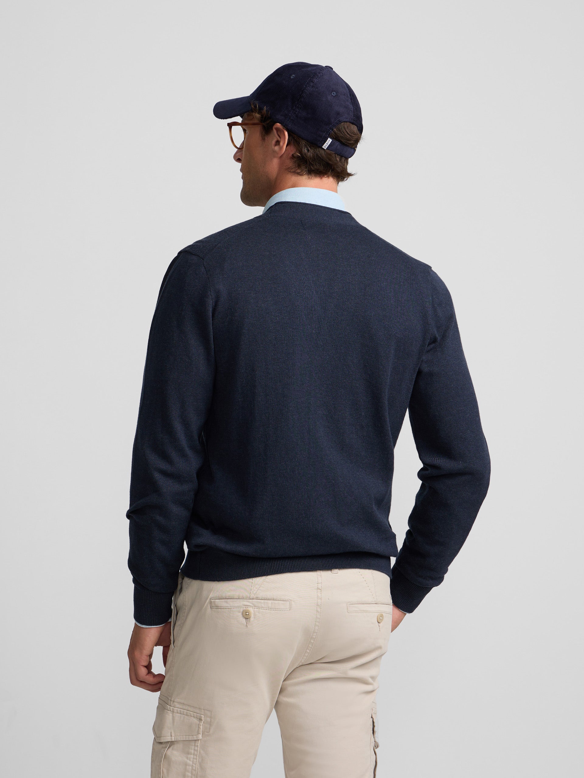 Cardigan classique bleu marine