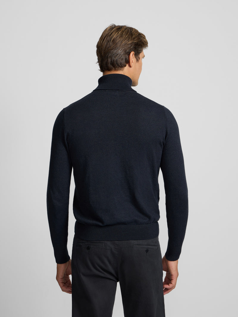 Jersey cuello vuelto azul marino