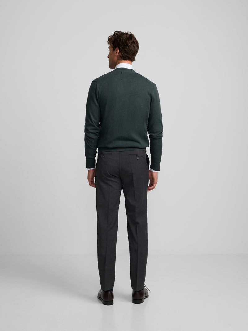 Cardigan clasico verde oscuro