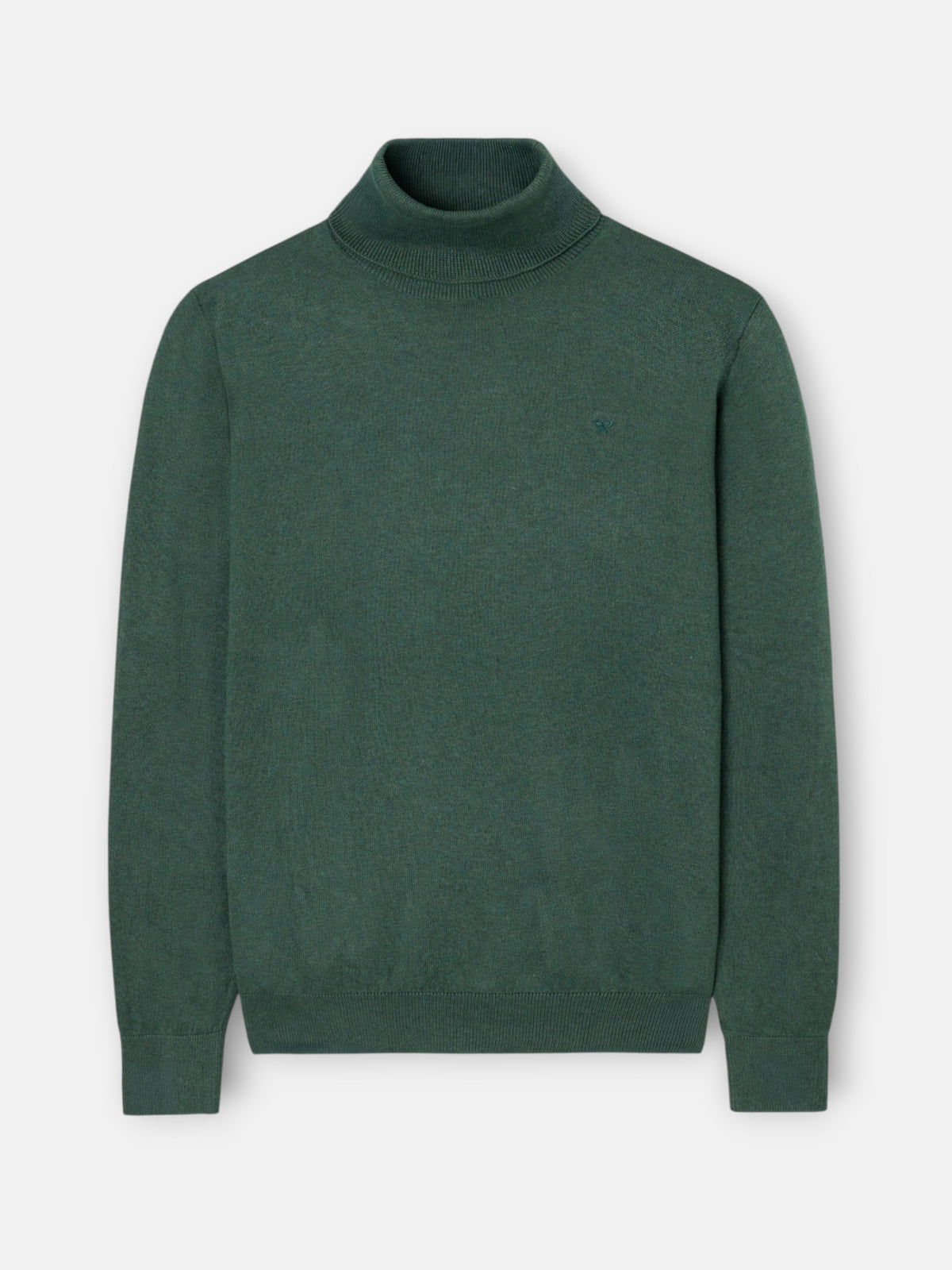 Jersey cuello vuelto verde oscuro