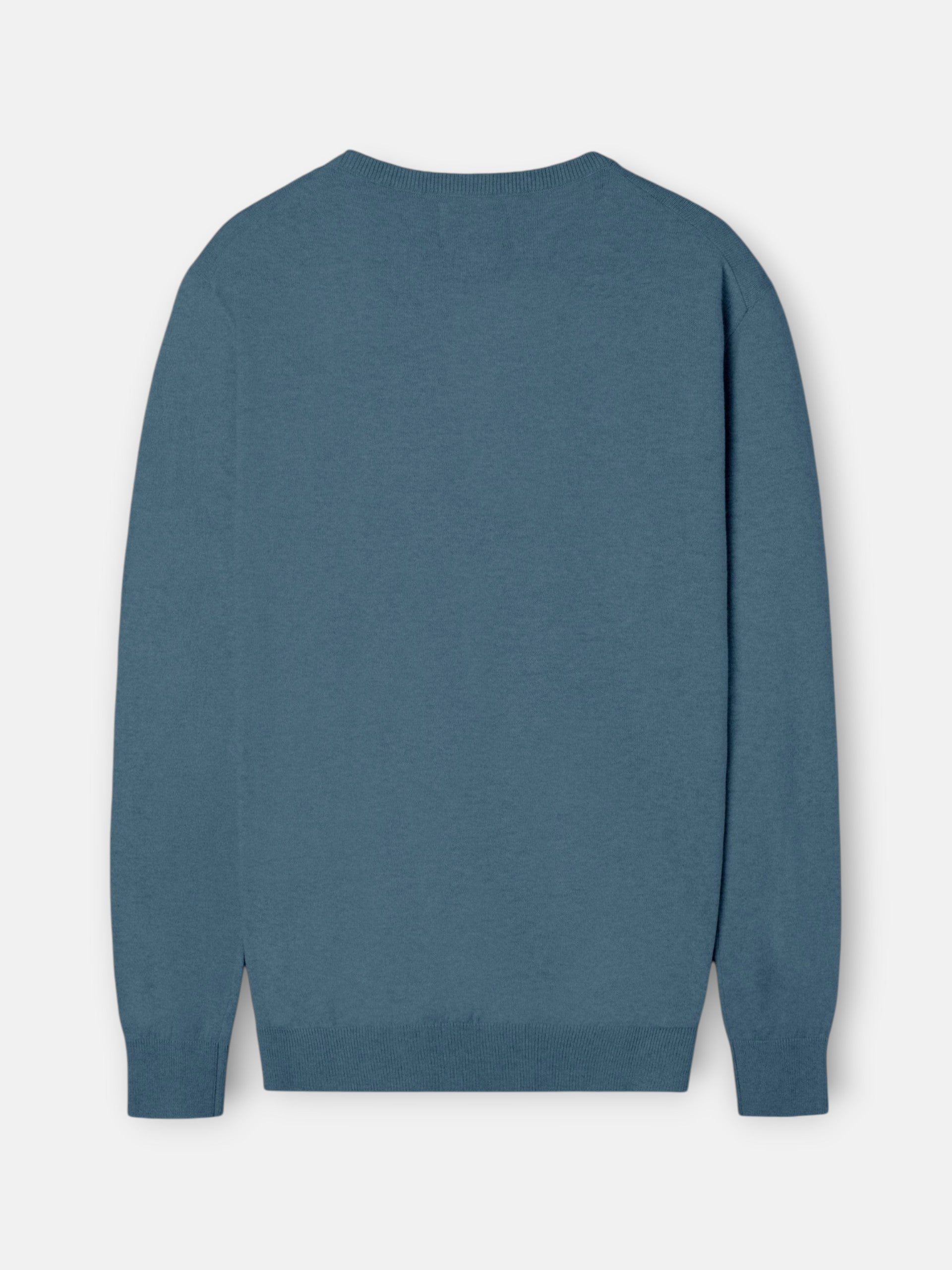 Jersey cuello redondo azul gris
