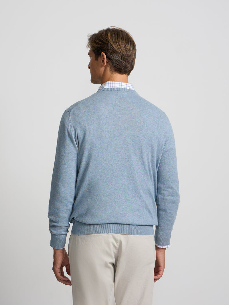 Jersey cuello pico azul