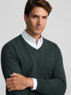 Jersey cuello pico verde