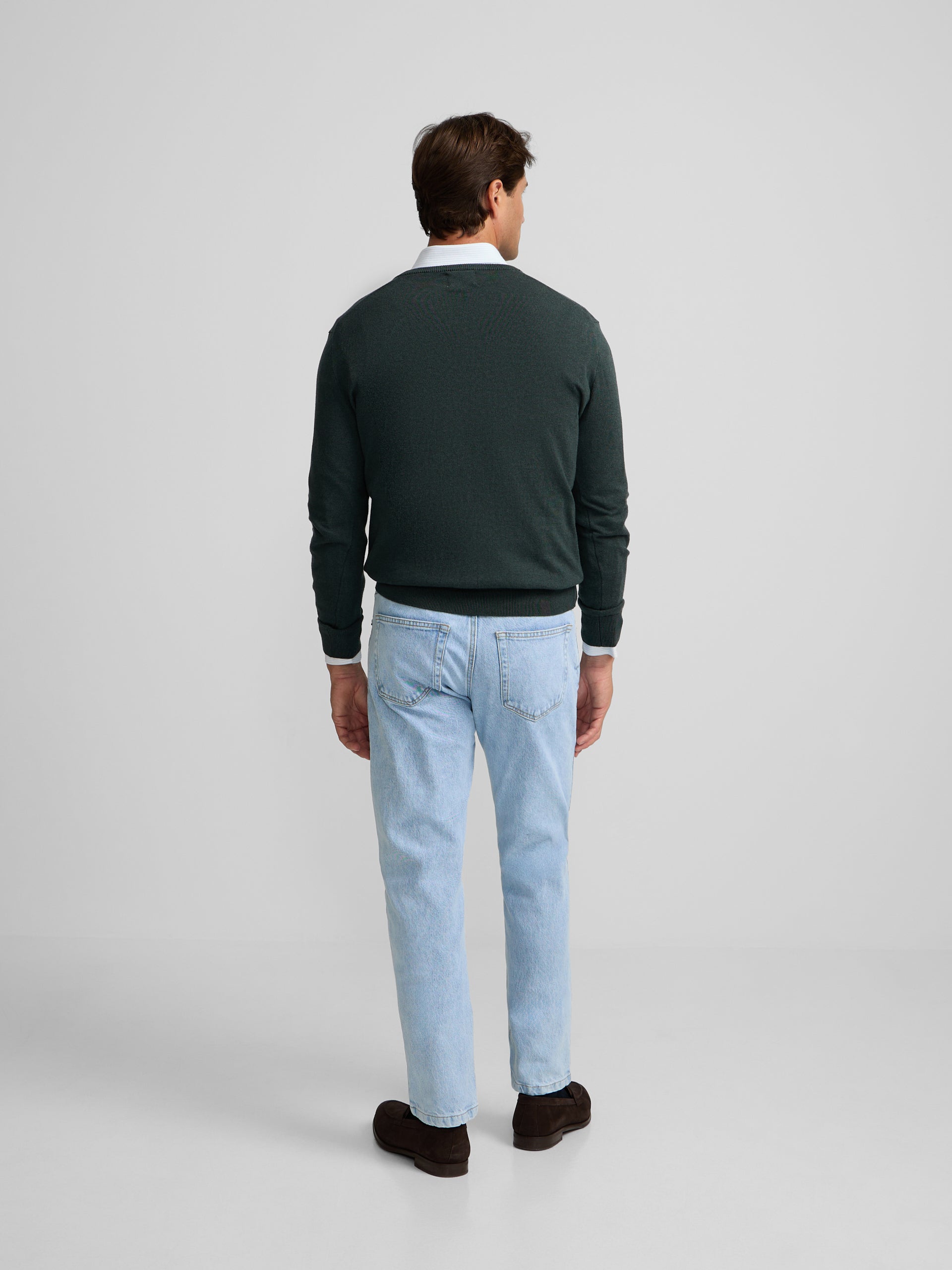 Jersey cuello pico verde