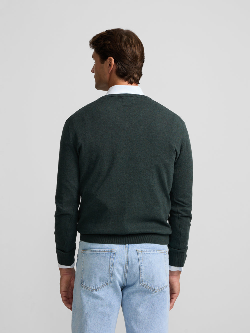 Jersey cuello pico verde