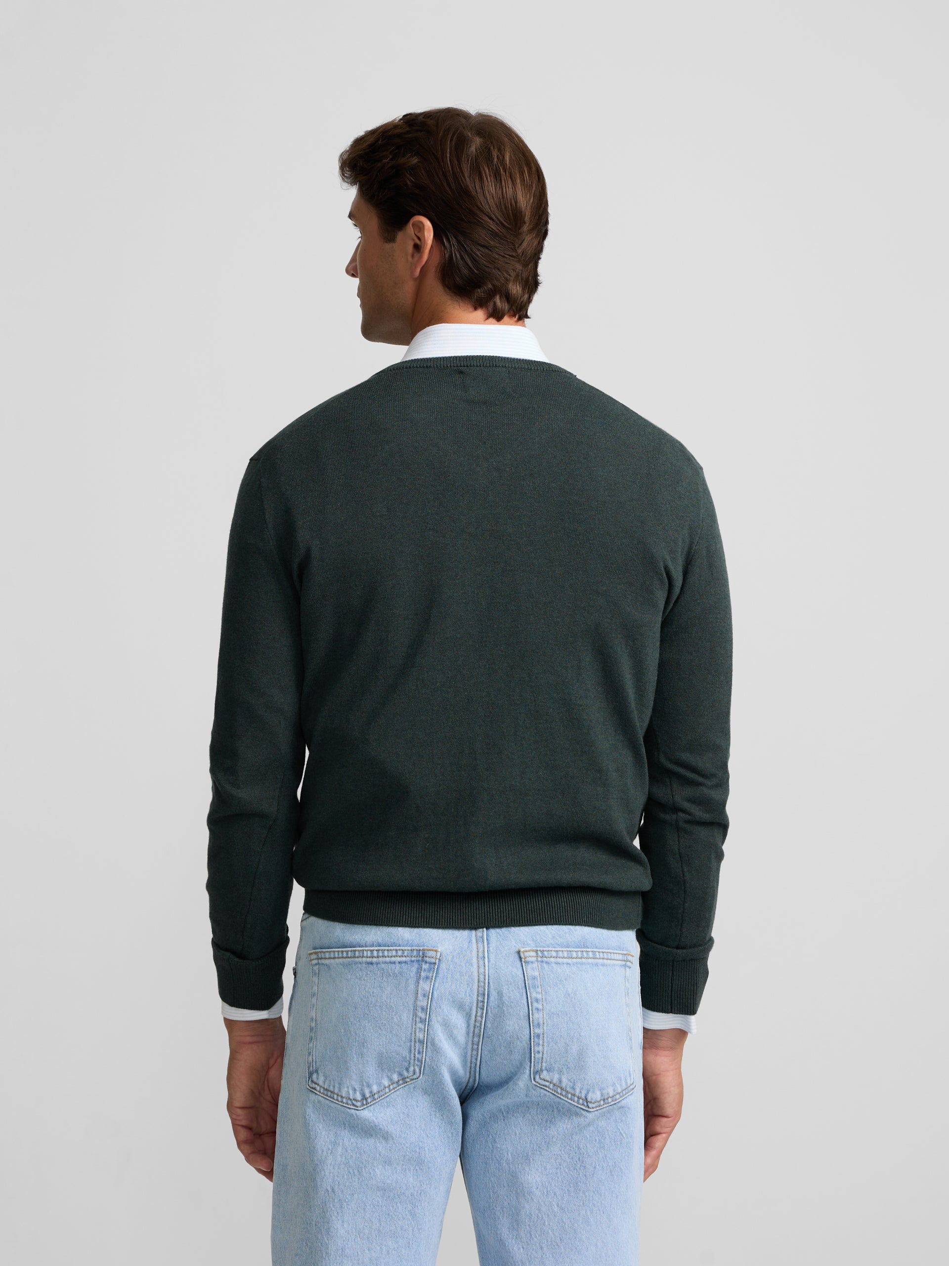 Jersey cuello pico verde