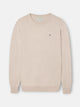 Jersey cuello redondo beige claro