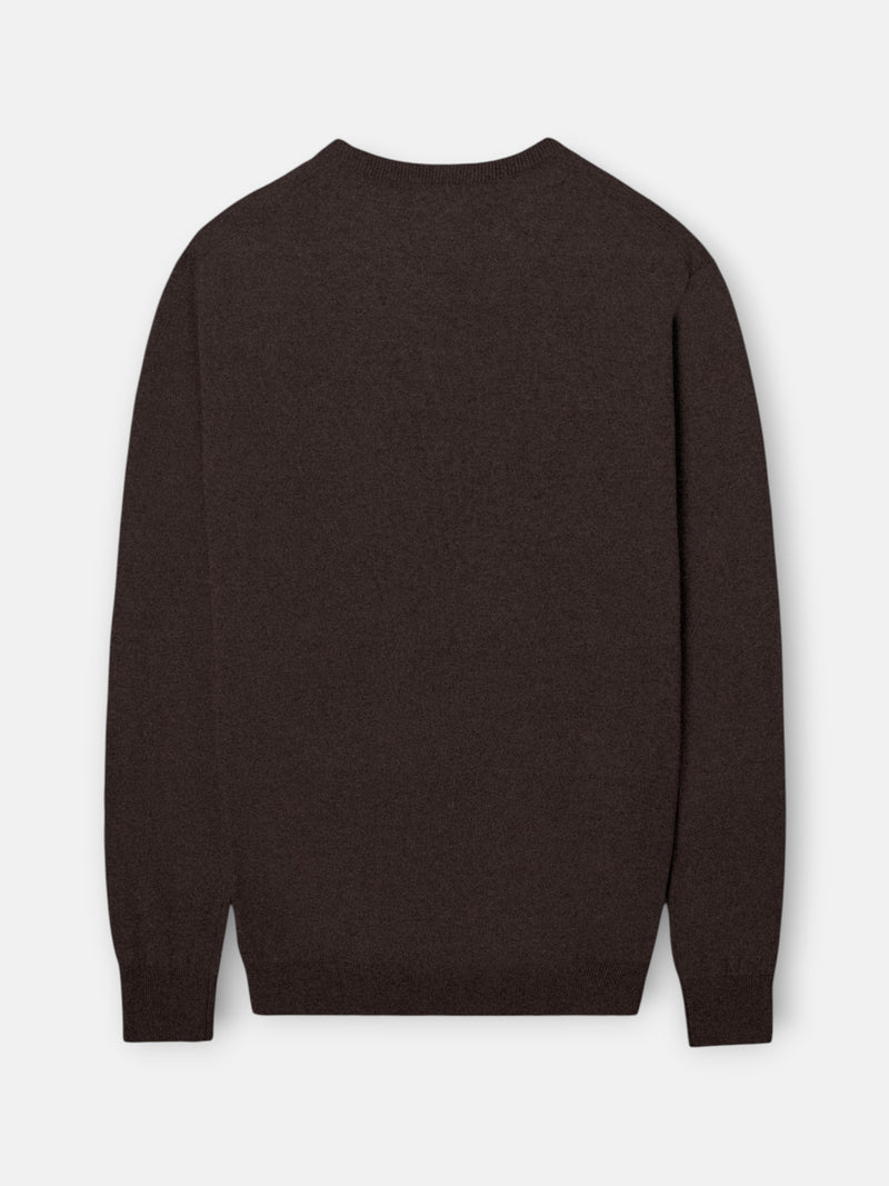 Jersey cuello pico marron
