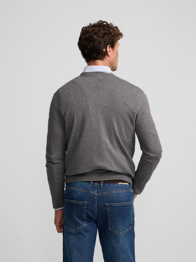 Jersey cuello pico gris