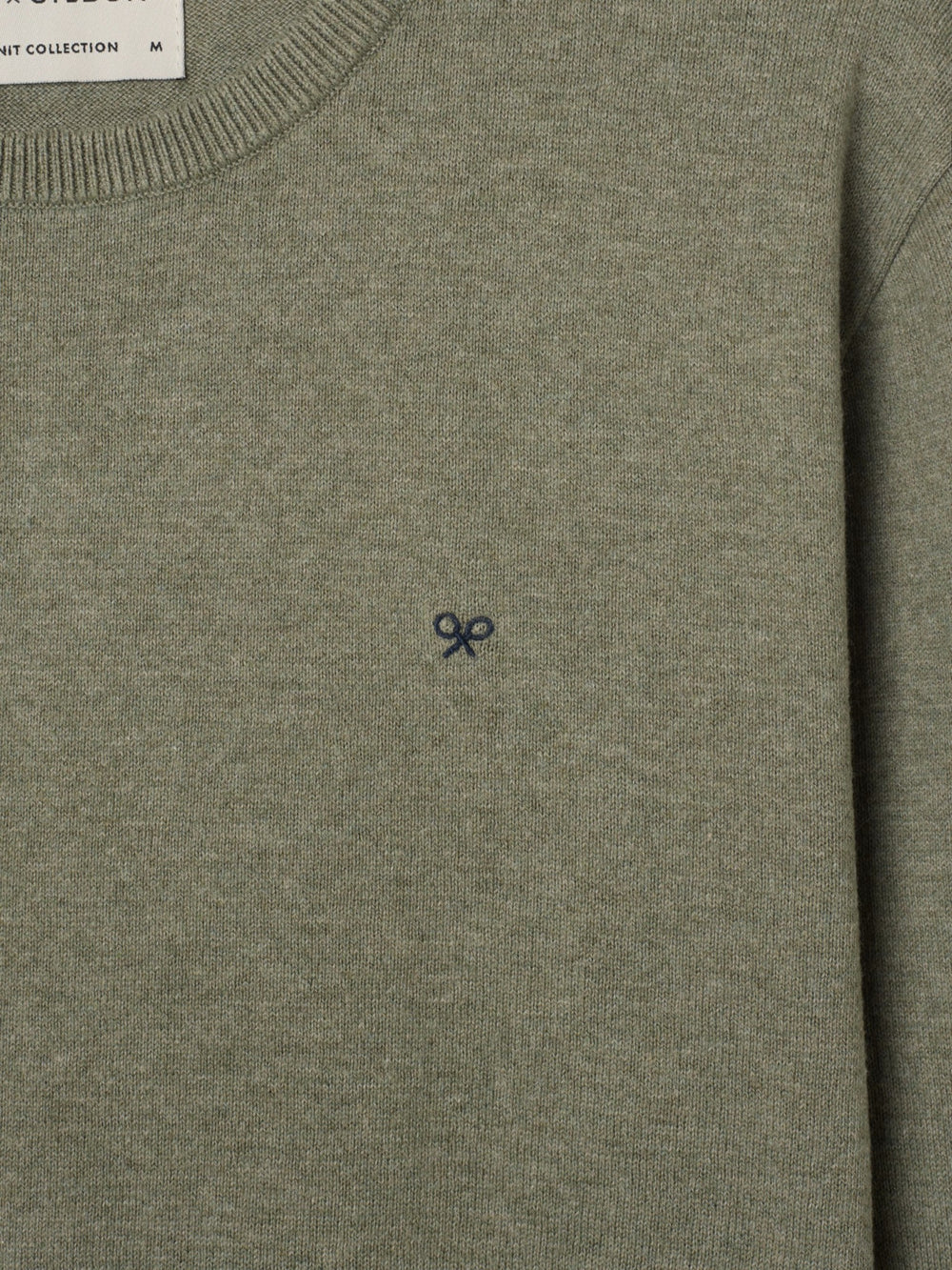 Jersey cuello redondo verde gris