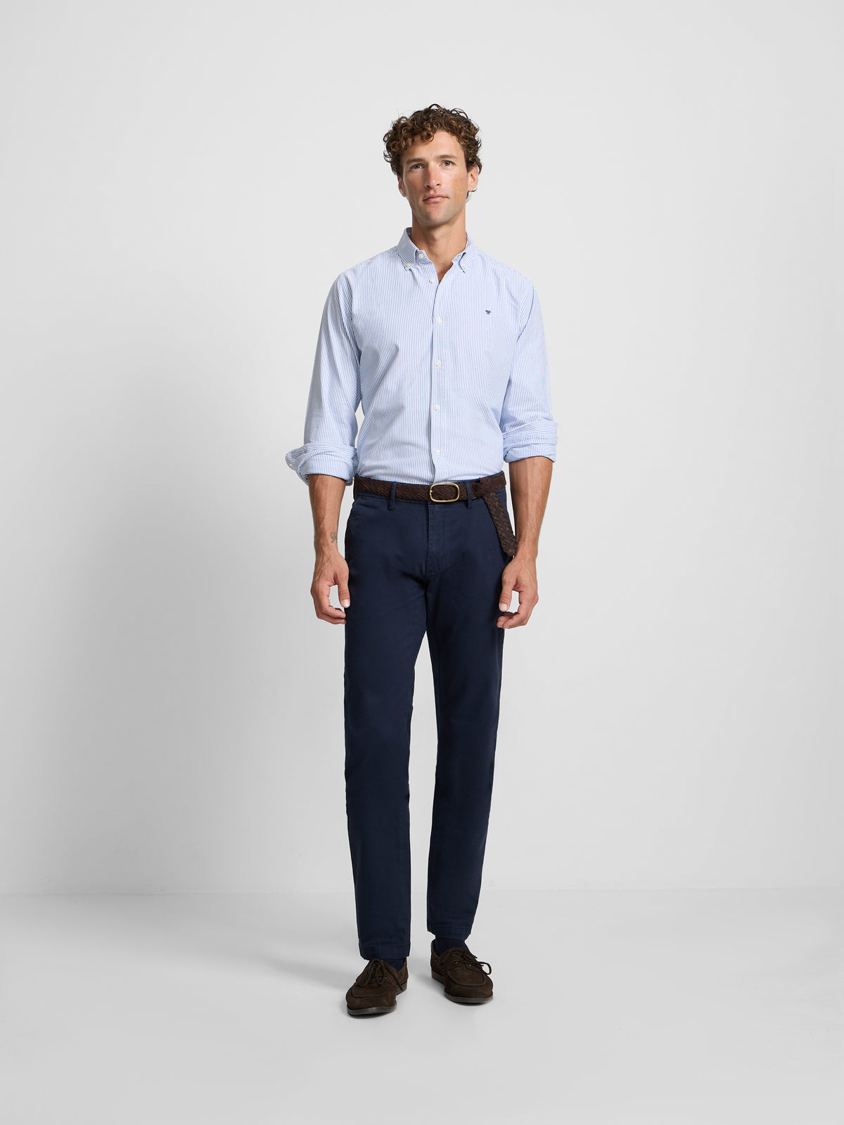 Navy blue sport chino trousers