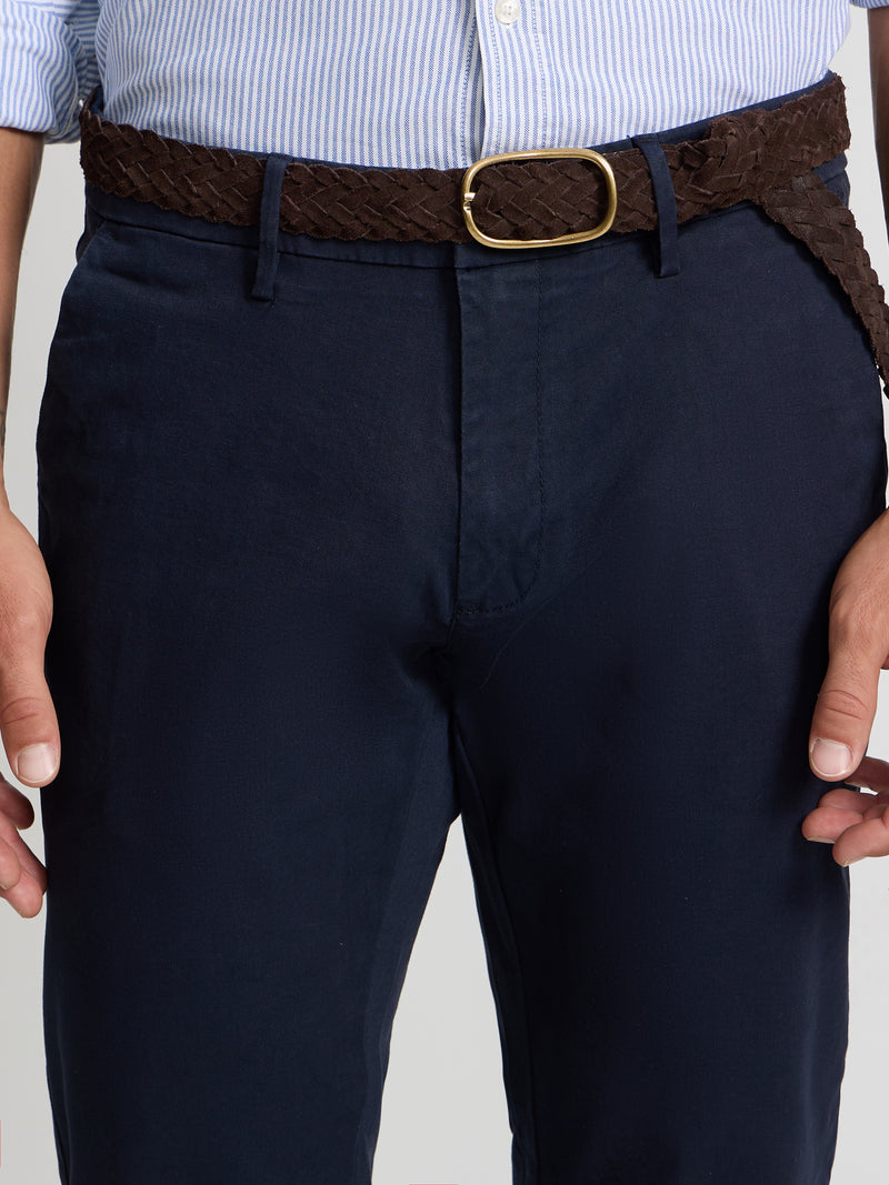 Navy blue sport chino trousers