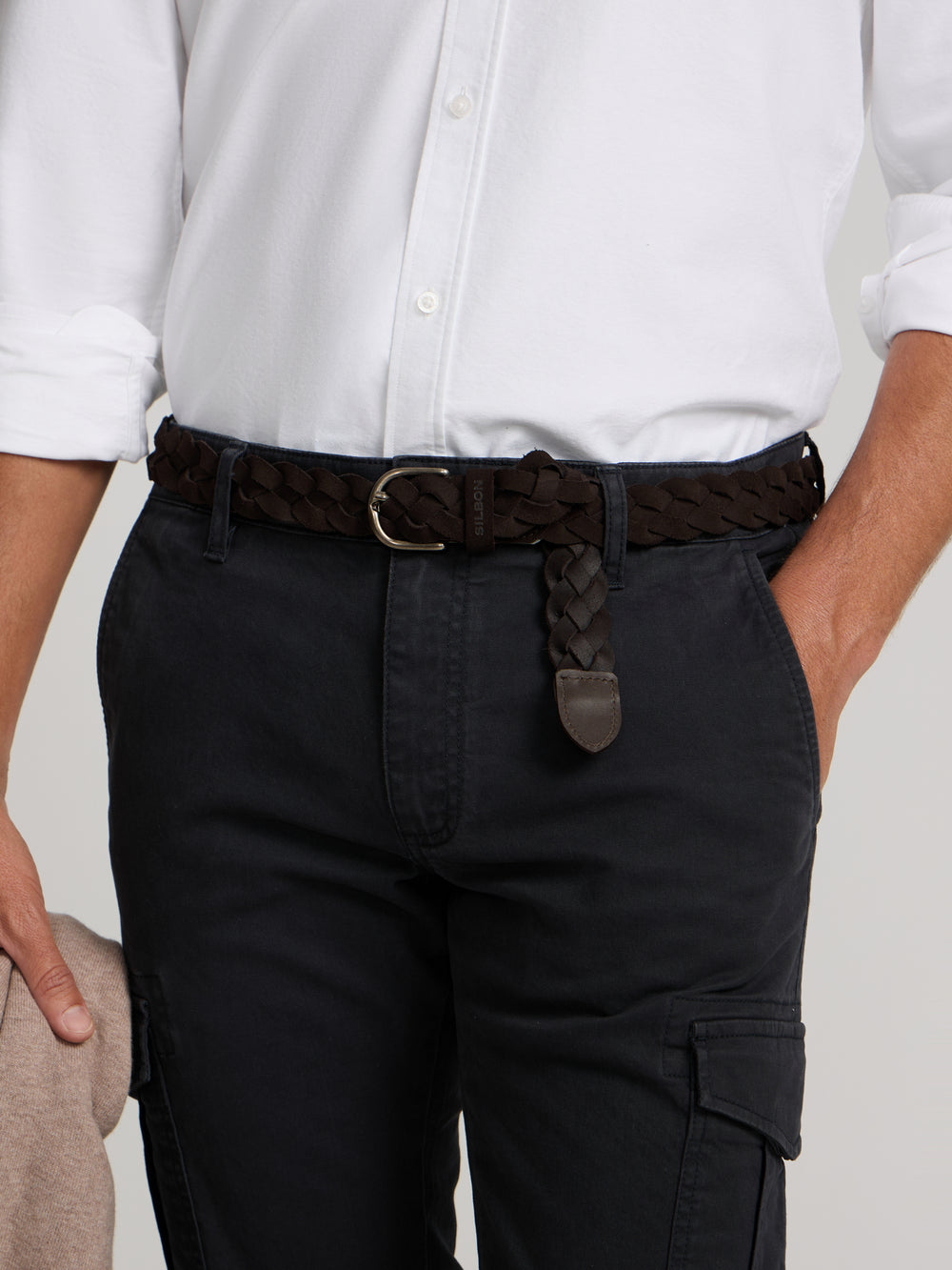 Navy blue cargo sport trousers