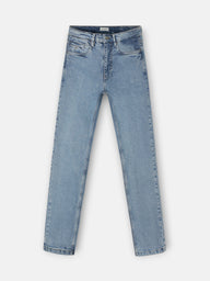 Pantalon de sport en denim bleu moyen