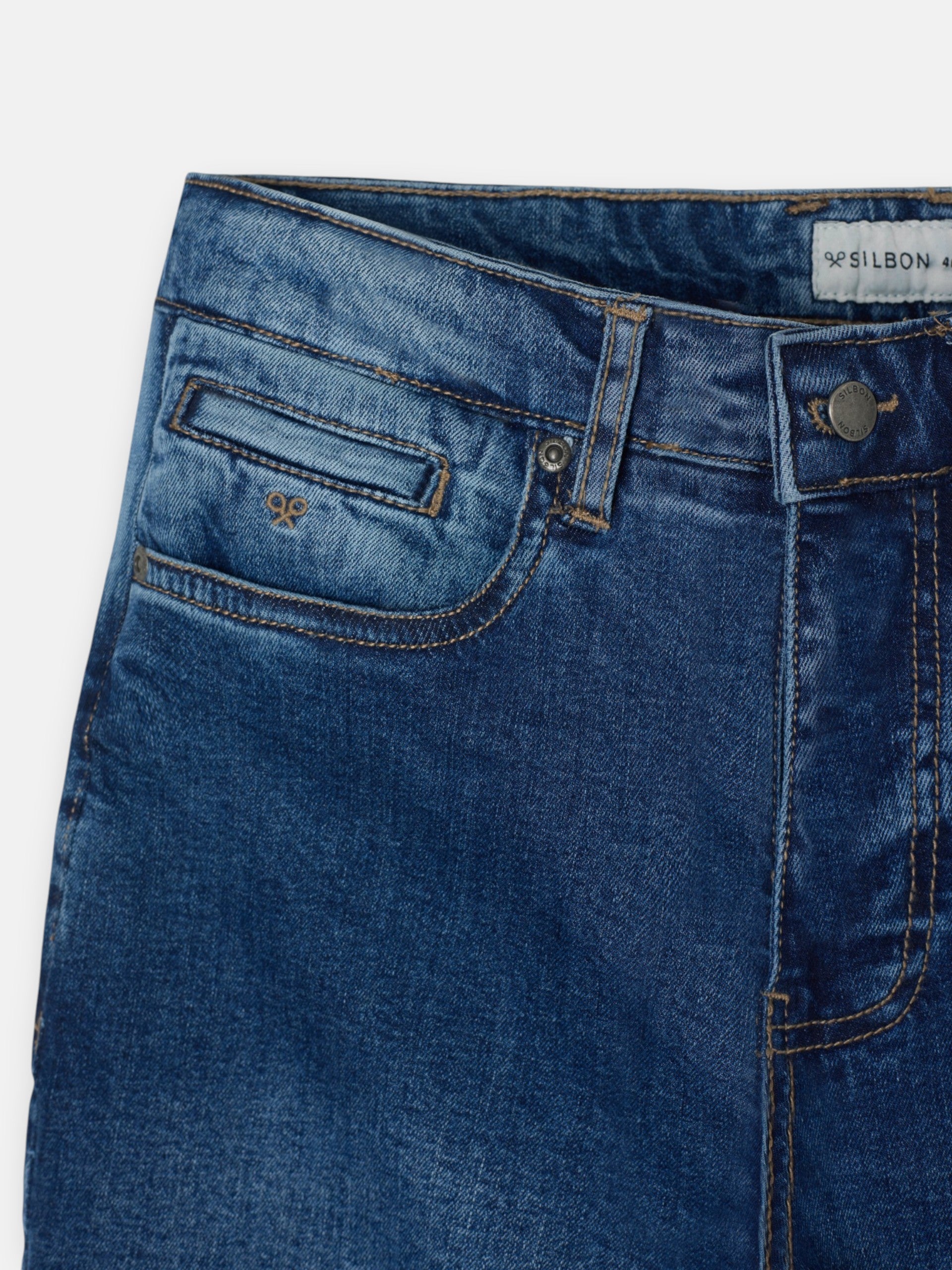 Dark blue denim sport trousers