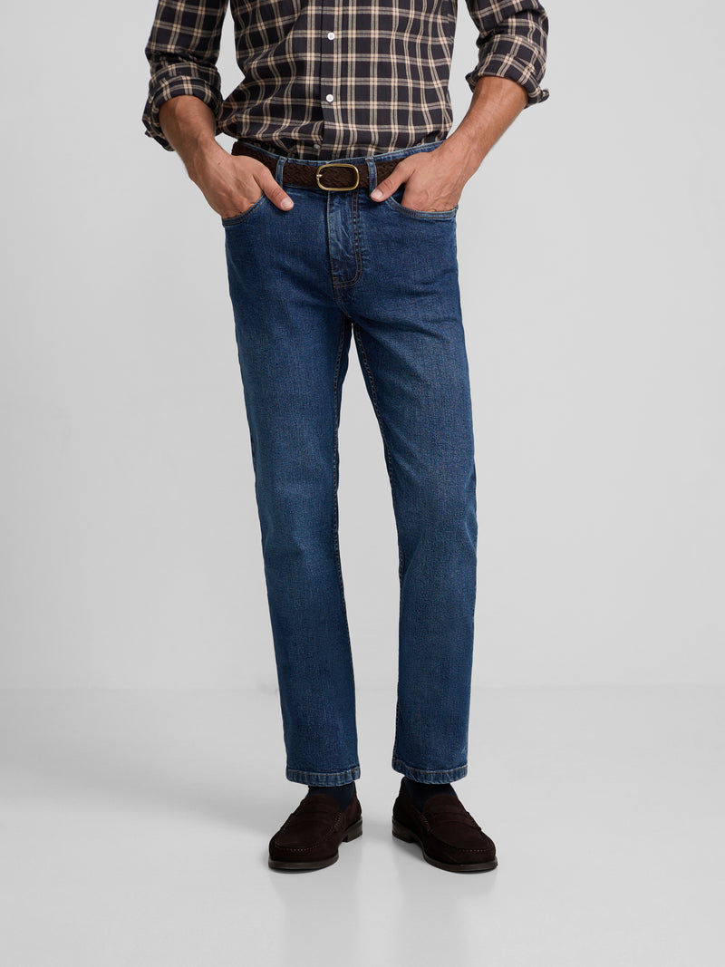Pantalon de sport en denim bleu foncé
