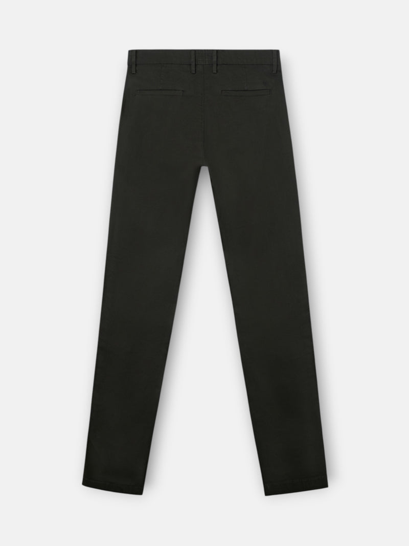 Calças chino desportivas verde-escuro