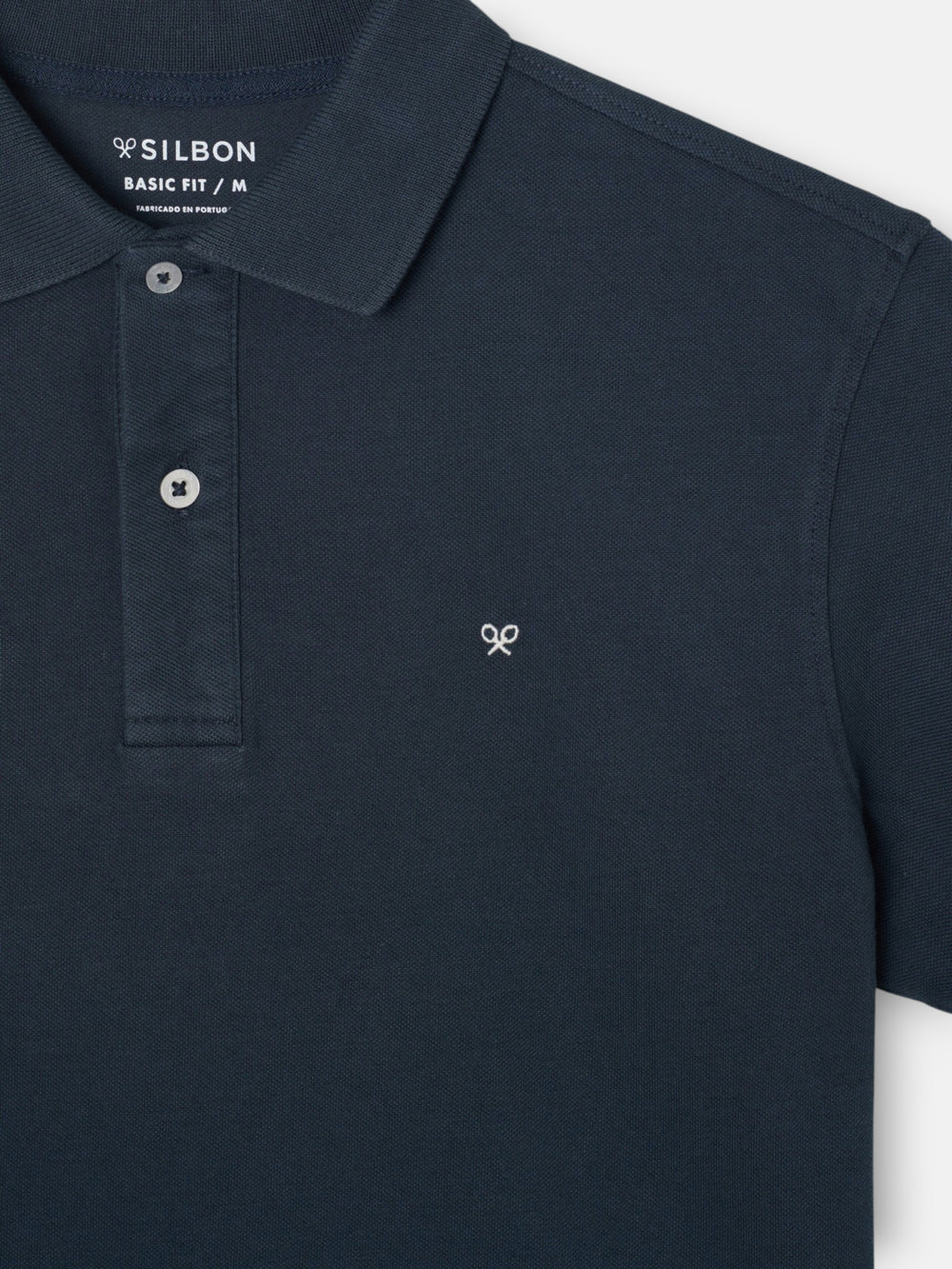 Polo manga corta indigo