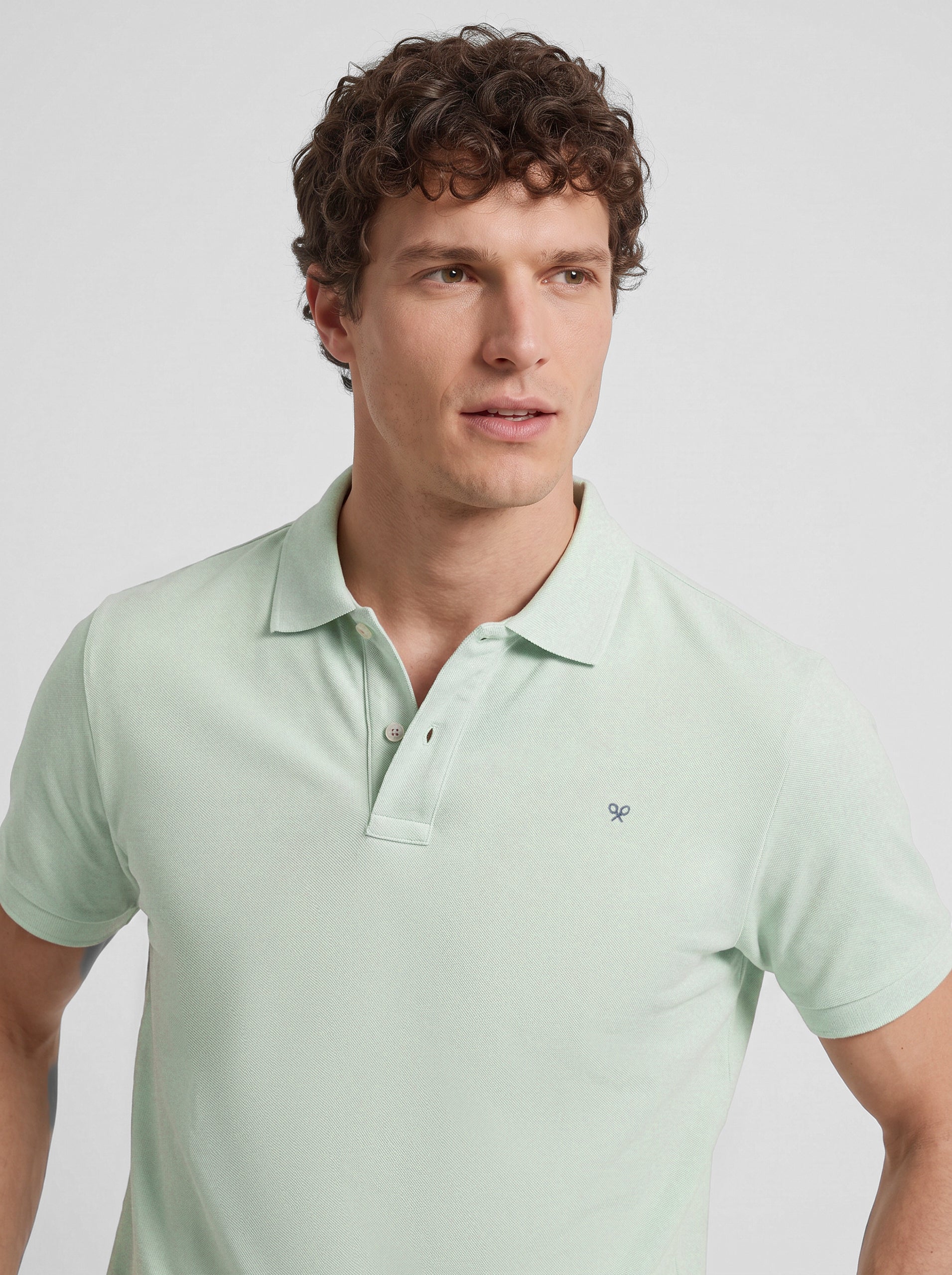 Polo manga corta verde claro